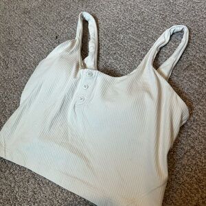 lululemon align bone cropped tank ribbed
